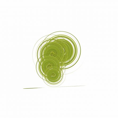 swirl spirals green