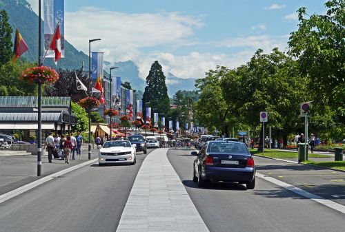 switzerland interlaken main road