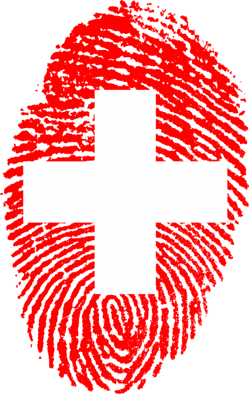 switzerland flag fingerprint