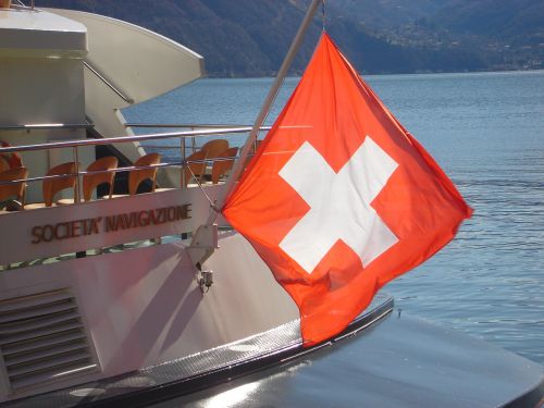 switzerland flag water