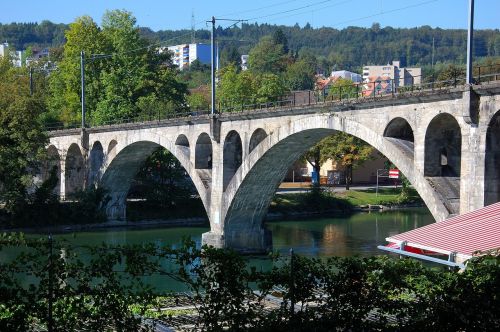 switzerland bremgarten railway bridge