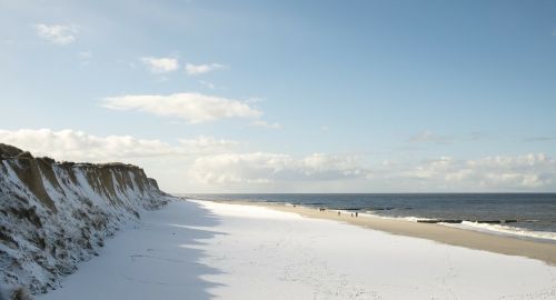 sylt north sea red cliff