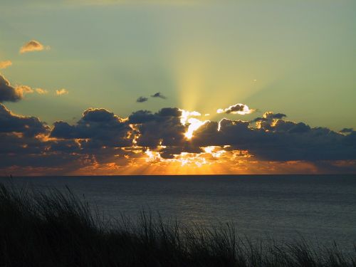 sylt sunset clouds