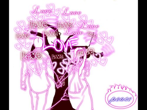 symbolic tree pink love