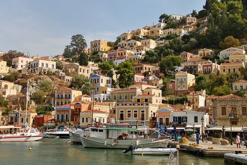 symi  greece  city