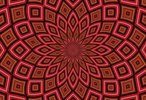 symmetry kaleidoscope red