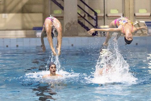 synchronized swimming  sport  pool