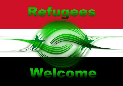 syria refugees flag