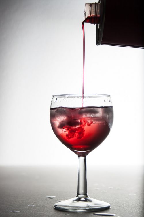 syrup glass wine glass