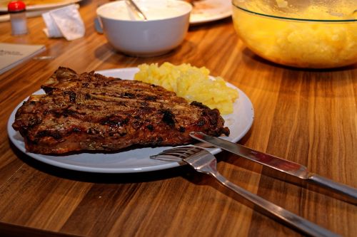 t-bone steak meat