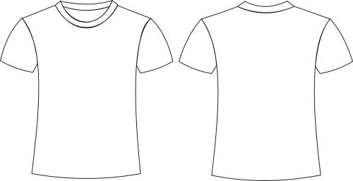 t-shirt model front and back