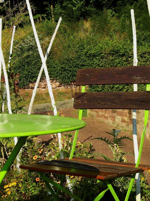 table chair garden