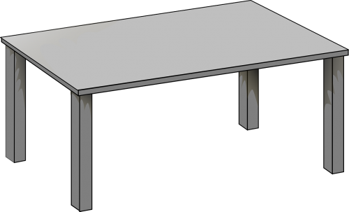 table grey silver