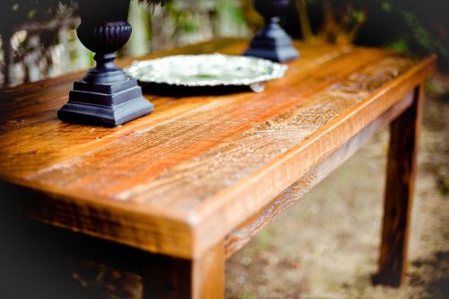 table rustic wooden