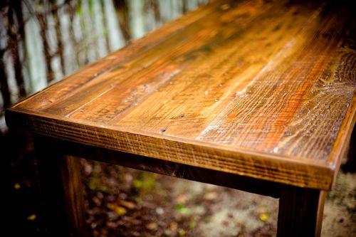 table rustic wooden