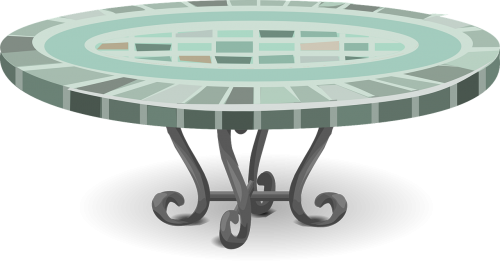 table patio mosaic