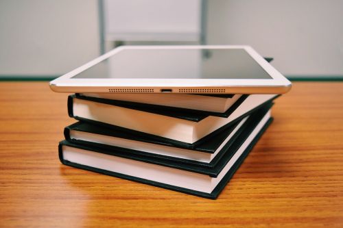 tablet books desk