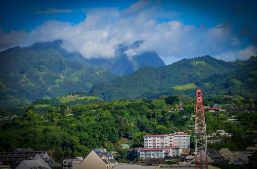 tahiti mountains landscape