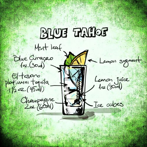 tahoe blue cocktail drink