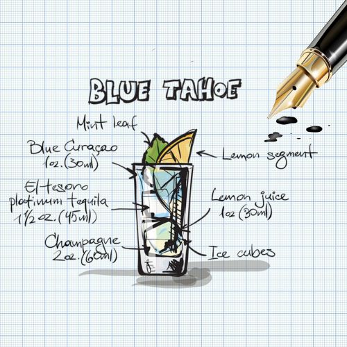 tahoe blue cocktail drink
