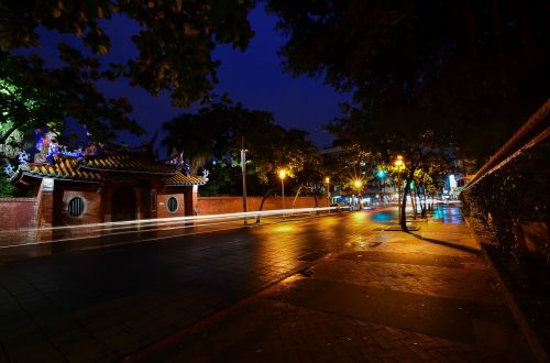 taipei confucian temple night view