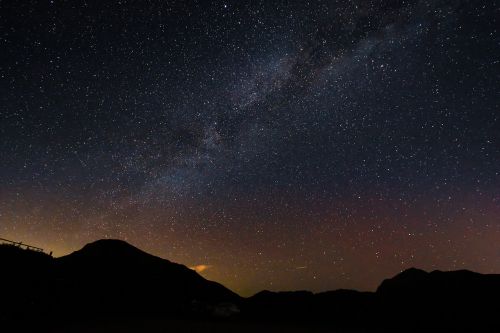 taiwan hehuan mountain galaxy night view