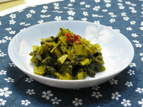 takana zuke pickles chopped