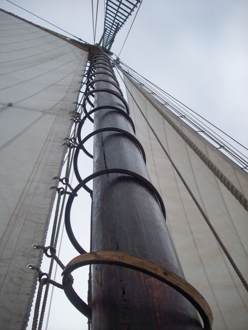 tall ship wooden mast mast
