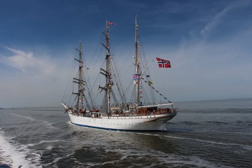 tall ship  norway  wadden sea