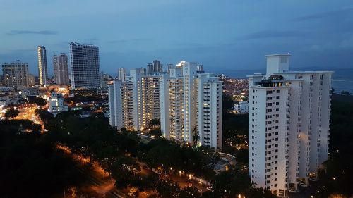 tanjong tokong penang marina bay apartments evening view tanjong tokong