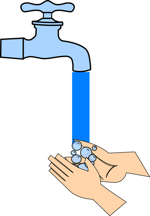 tap water hand