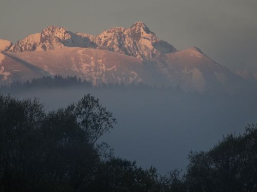 tatry poland sunset