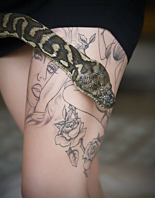 tattoo snake python