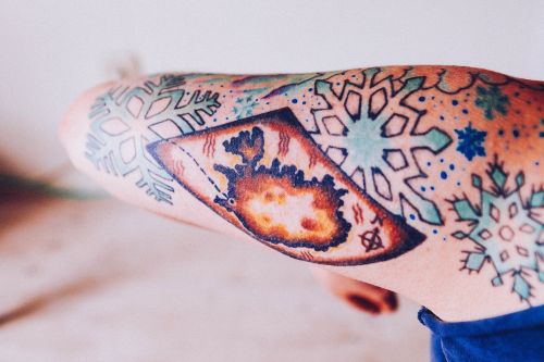 tattoo arm colors