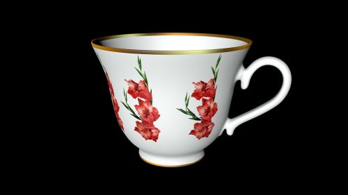 tea cup 3d