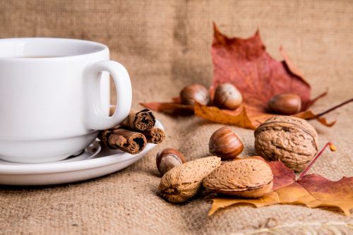 Tea And Autumn Decorations