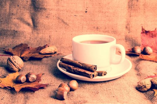Tea And Autumn Decorations