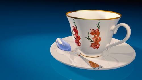 tea cup teaspoon saucer