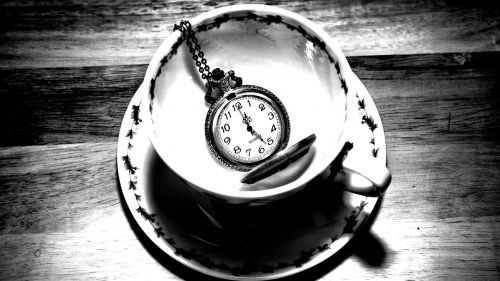 tea cup pocket watch time
