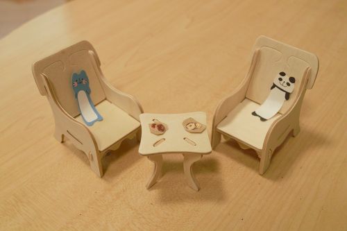 miniature woodwork chair