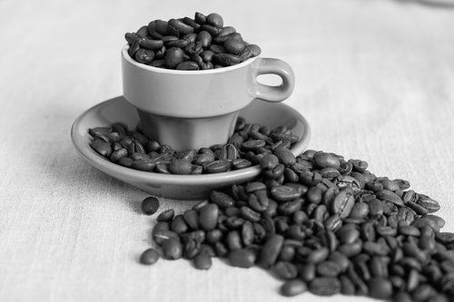 teacup  grains  coffee