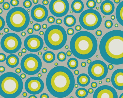 Teal &amp; Yellow Circle Pattern