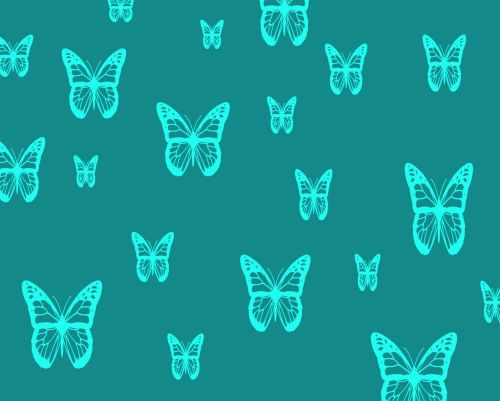 Teal Butterfly Background