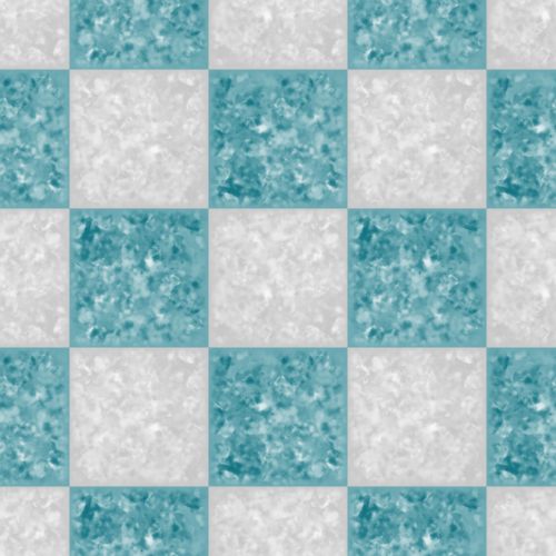 Teal Gray Checkerboard