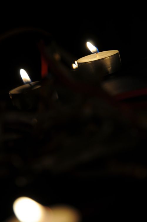 tealight candlelight dark
