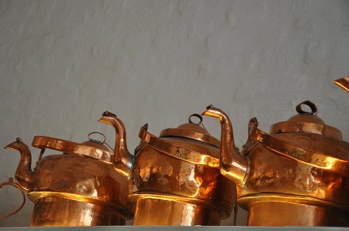 teapot  copper  copper boiler