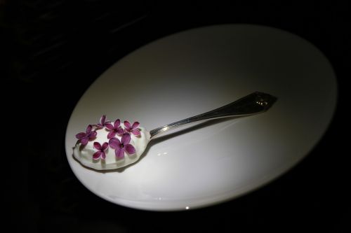 teaspoon white plate