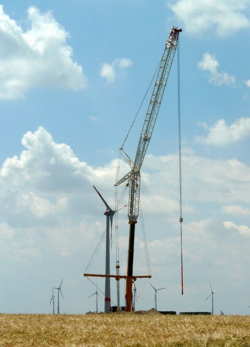 technology wind turbine construction site installation