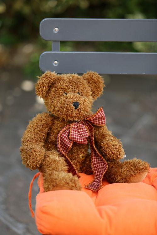 teddy garden chair teddy bear