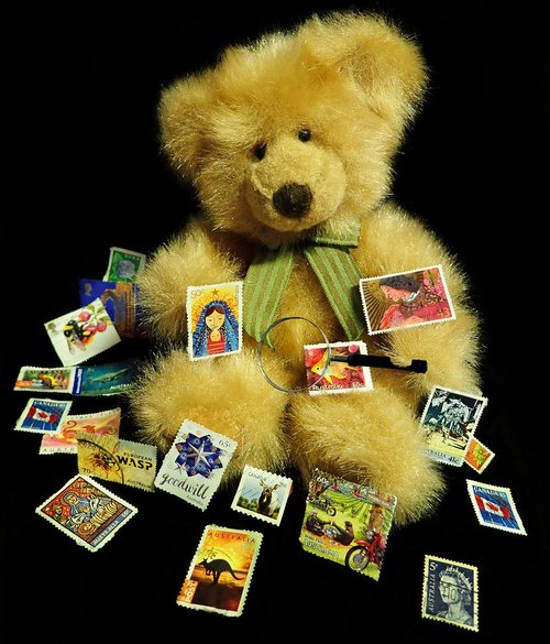 teddy  bear  stamps